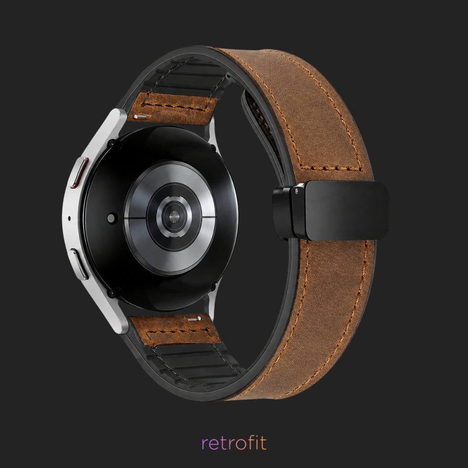 20mm Quick Release - Leather Magnetic Fold Clasp